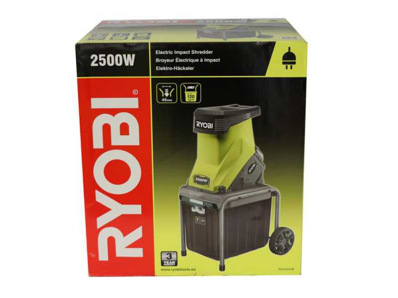 Ryobi RSH2545B - Biotrituratore elettrico - Cesto da 40L - Diametro di taglio da 45 mm - 2500 W