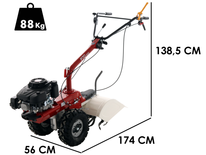 Eurosystems P70 EVO - Motocoltivatore benzina - Loncin LC1P75F - 7HP
