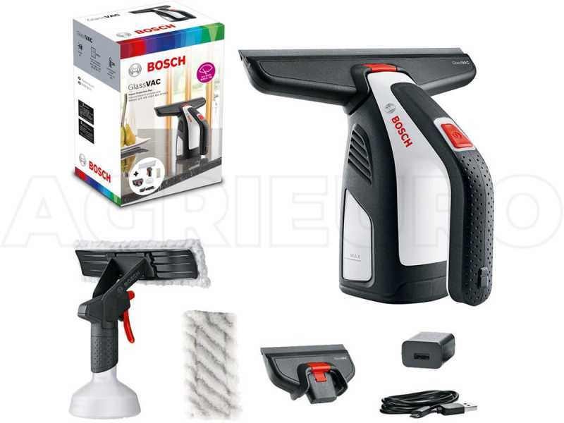 Bosch GlassVAC - Lavavetri elettrico a batteria - con 2 testine e spruzzino