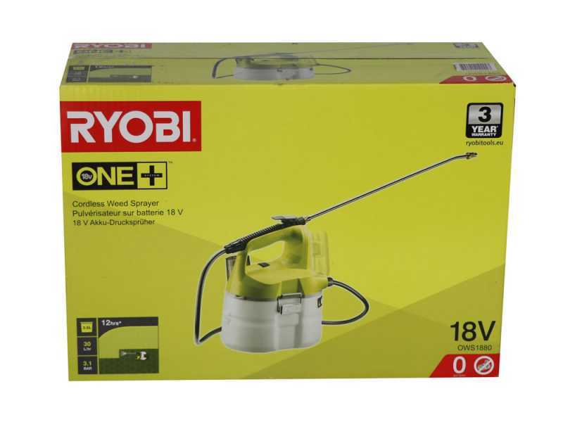 Ryobi OWS1880 - Nebulizzatore a batteria - 18V - serbatoio 3.5L - SENZA BATTERIA E CARICABATTERIE