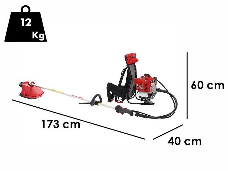 Kawasaki TJ 53 E ZP - Decespugliatore a zaino professionale - Asta Blue Bird