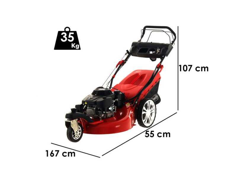 GeoTech-Pro S58-3 BMSWGE L225 - Rasaerba a scoppio trazionato - Monoruota pivotante