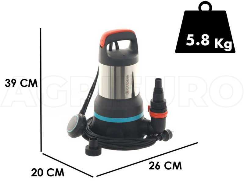 Gardena 15000 - Pompa sommersa per acque sporche e pulite 2 in 1 - in acciaio INOX