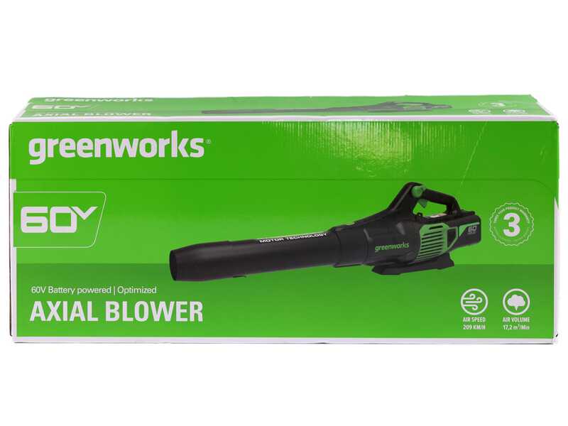 Greenworks GD60AB - Soffiatore assiale a batteria - SENZA BATTERIA E CARICABATTERIA