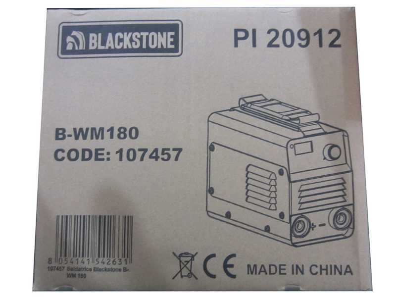 Blackstone B-WM 180 - Saldatrice inverter a elettrodo a corrente continua - 180 A - con Kit MMA