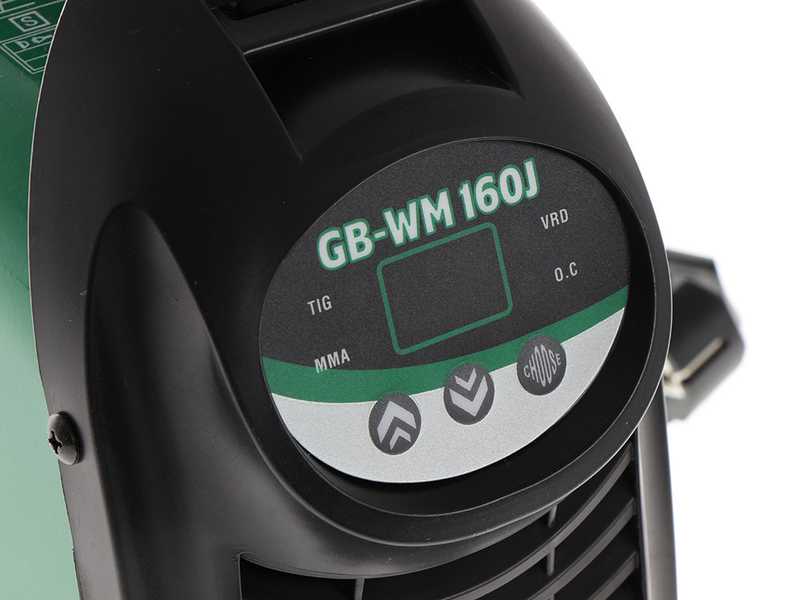 GreenBay GB-WM 160J - Saldatrice inverter a elettrodo a corrente continua - 160A - con Kit MMA