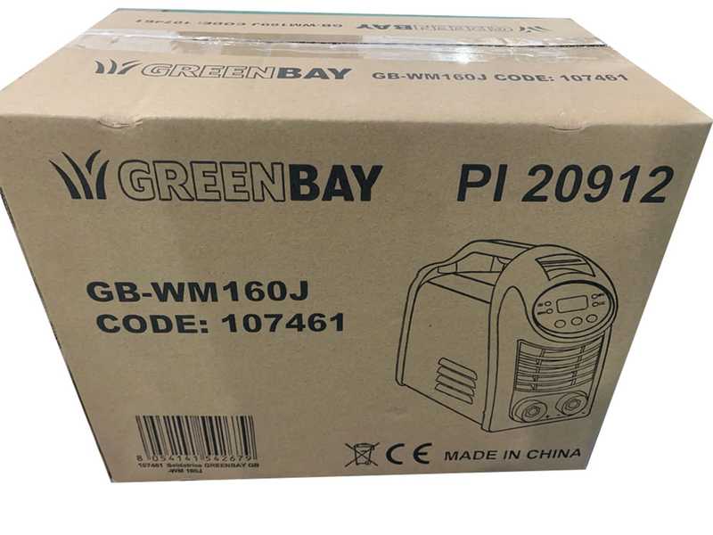GreenBay GB-WM 160J - Saldatrice inverter a elettrodo a corrente continua - 160A - con Kit MMA