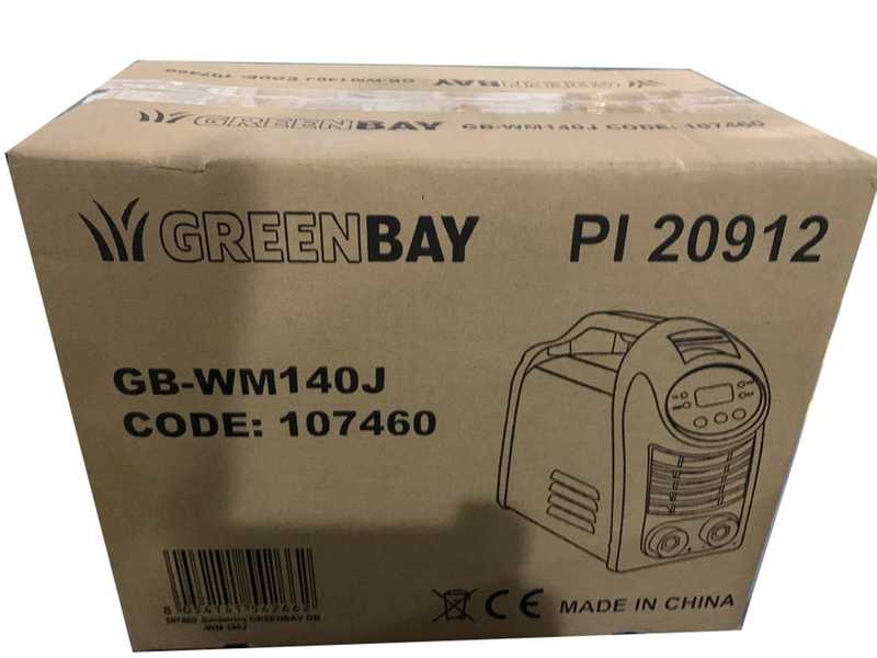 GreenBay GB-WM 140J - Saldatrice inverter a elettrodo a corrente continua - 140A - con Kit MMA