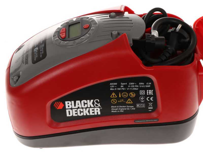 Black &amp; Decker ASI300-QS - Compressore aria elettrico monofase, oil-less - Max 11 bar