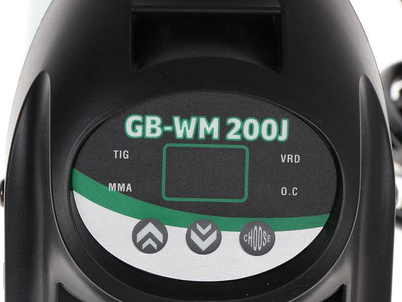 GreenBay GB-WM 200J - Saldatrice inverter a elettrodo a corrente continua - 200A - con Kit MMA