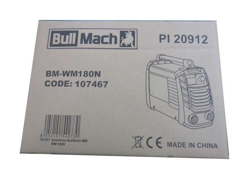 Saldatrice inverter a elettrodo a corrente continua BullMach BM-WM 180N - 180A - con Kit MMA