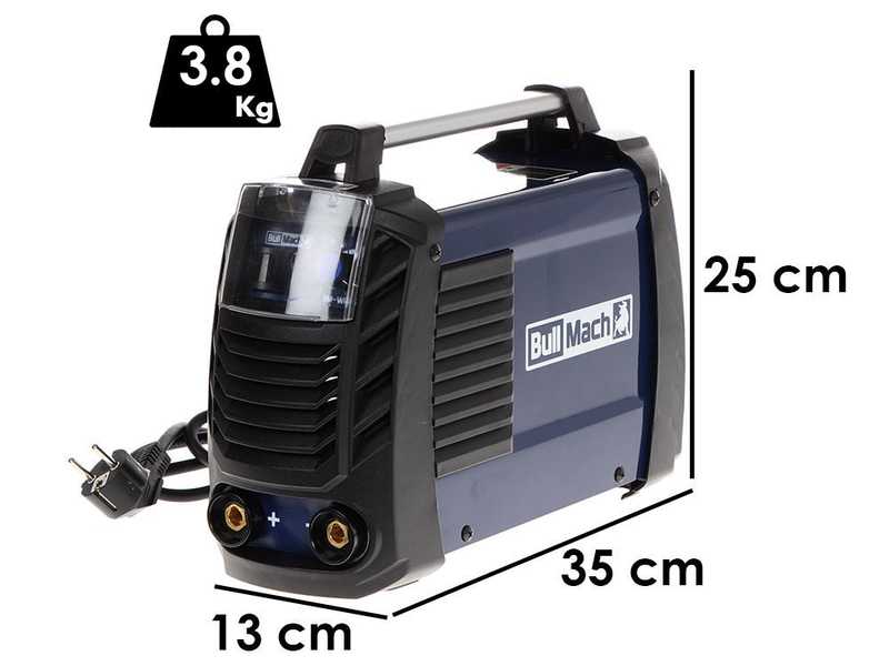BullMach BM-WM 200N - Saldatrice inverter a elettrodo a corrente continua - 200A - con Kit MMA