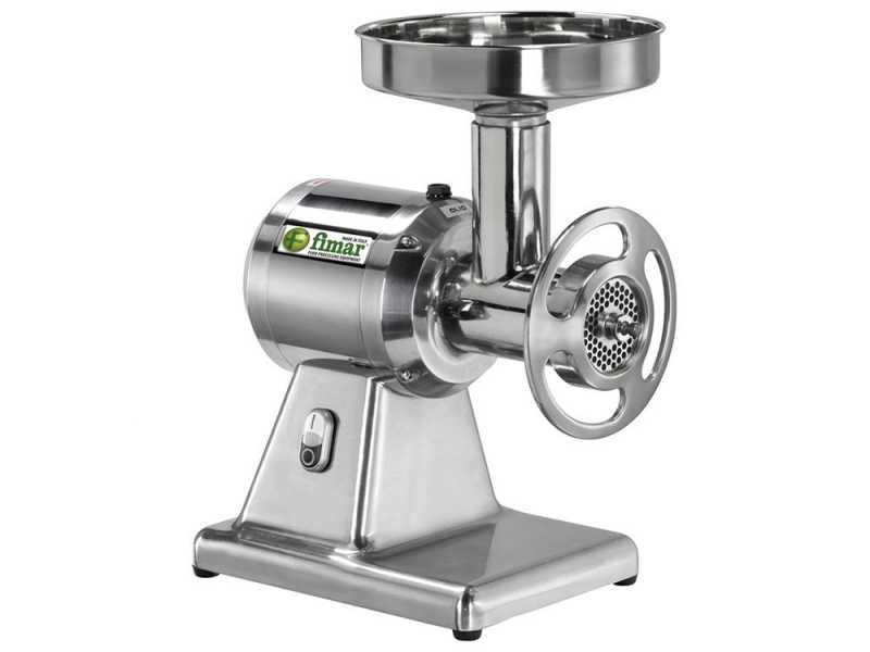 Fimar TC22SN - Tritacarne elettrico - 230 V - 1.5 HP - Gruppo macinazione in INOX - Senza inversione di marcia