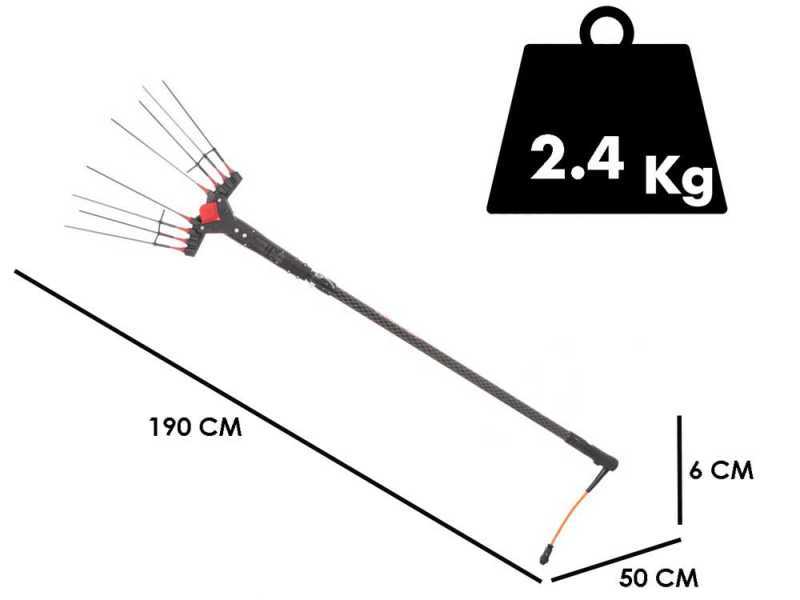 Castellari Vertigo Carbon C 12V - Abbacchiatore elettrico a batteria 190/240 cm 