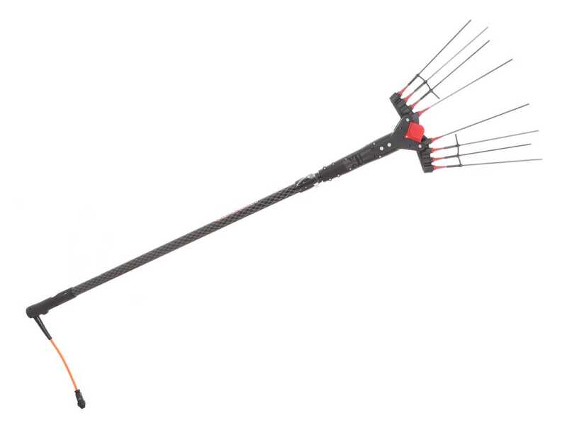 Castellari Vertigo Carbon L 30V - Abbacchiatore elettrico a batteria tipo auto con cavo in dotazione - Asta telescopica in carbonio 240/320 cm
