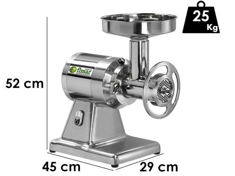 Fimar TC22TE - Tritacarne elettrico - 400 V - 1.5 HP - Gruppo macinazione in INOX - Senza inversione di marcia