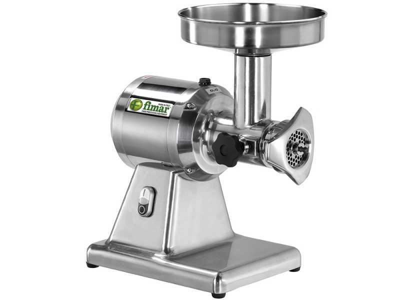 Fimar TC12S - Tritacarne elettrico - 400 V - 1 HP - Gruppo macinazione in INOX - Senza inversione di marcia