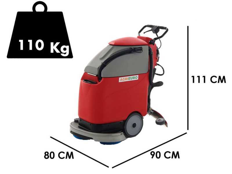 Lavapavimenti a batteria senza fili U.T. LP-450-B - 3 in 1: lava, asciuga e aspira