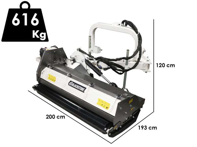 BlackStone BVH 160 H - Trincia argini laterale a trattore - Serie pesante