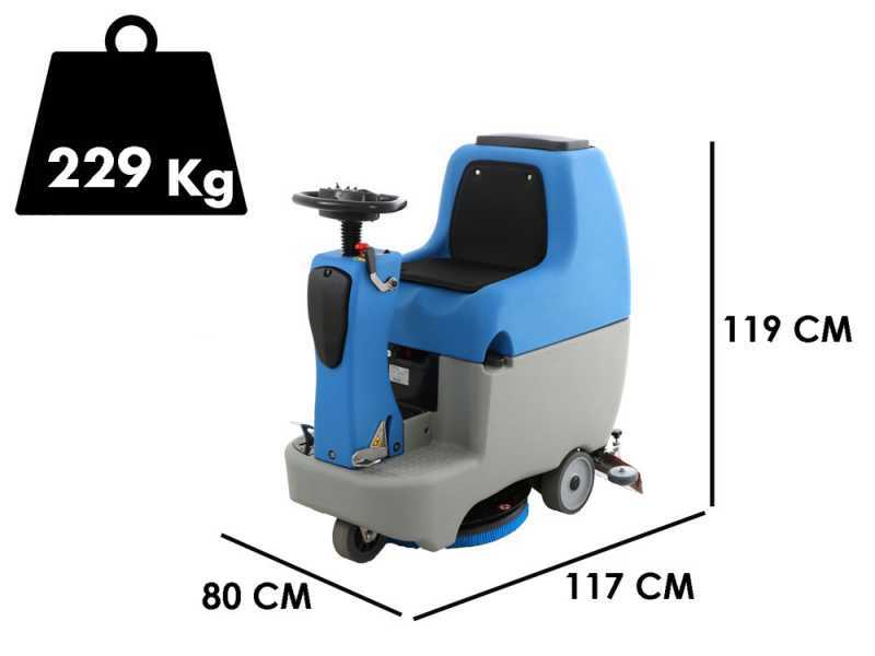 Fiorentini U.B. ECOSTAR55 - Lavapavimenti a batteria - 3 in 1: lava, asciuga e aspira