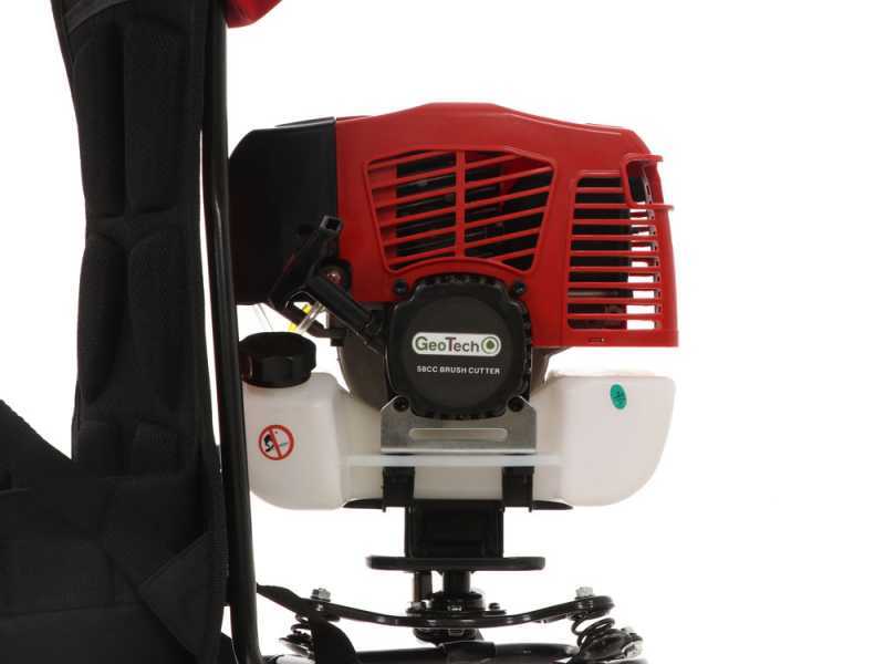 GeoTech GT-2 58BP - Tagliasiepi a scoppio su asta di prolunga con zaino - 58 cc