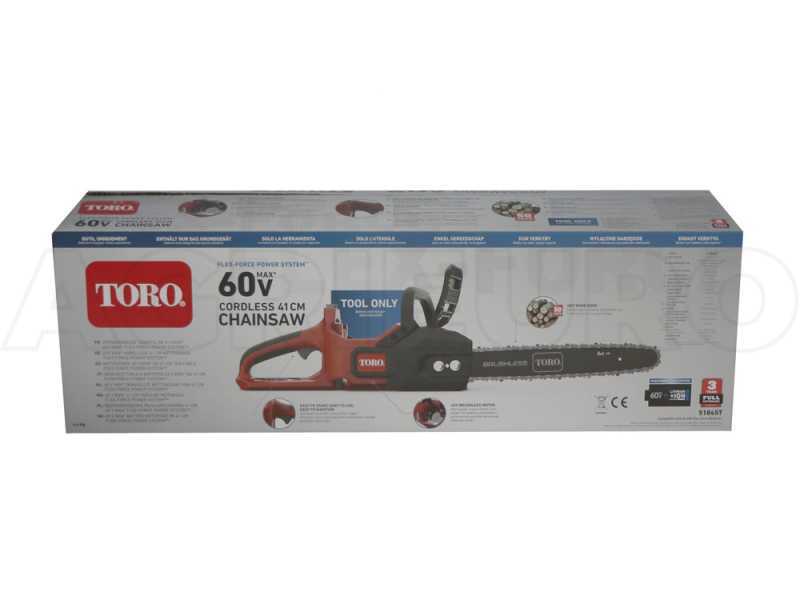 TORO brushless TO-51845T - Elettrosega a batteria 60V - Lama 41cm - SENZA BATTERIA E CARICABATTERIE