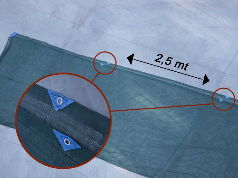 Rotolo telo antispina antistrappo per raccolta olive mt 5 x 50, telo (reti teli rete) 95g/mq