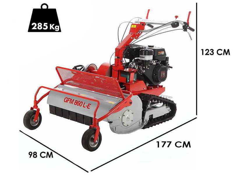 GeoTech-Pro GFM 860 L-E - Trinciaerba professionale a martelli - Loncin G420FD