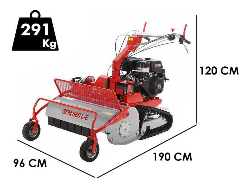 GeoTech-Pro GFM 860 L-E - Trinciaerba professionale a martelli - Loncin G420FD