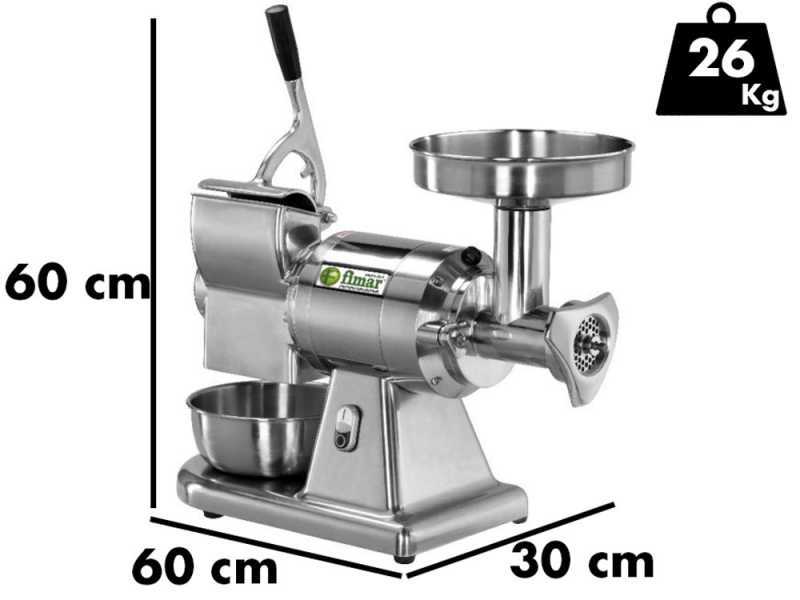 Fimar TC12AT - Tritacarne elettrico - Con grattugia integrata - Gruppo macinazione in alluminio - 400V