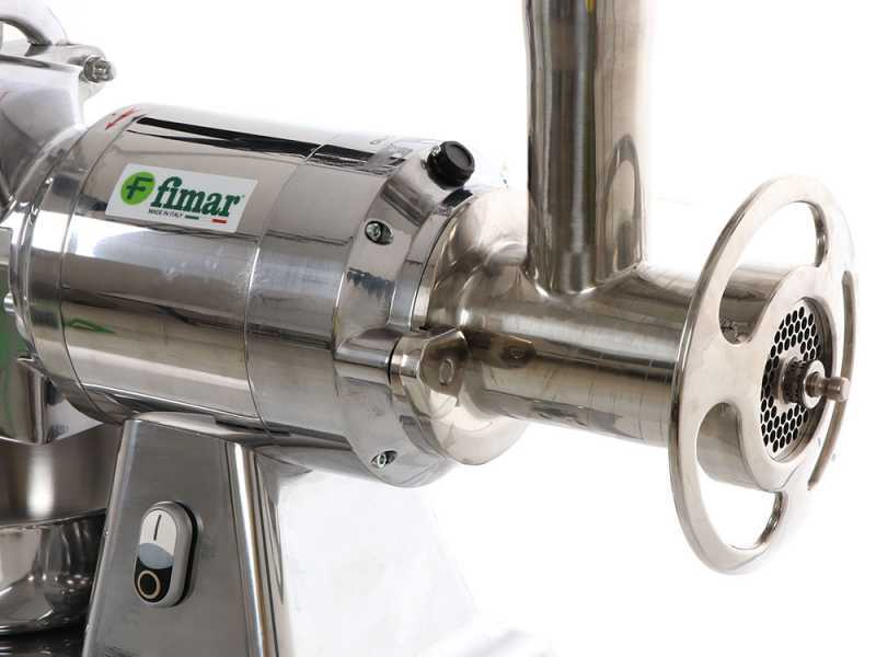 Fimar TC22AE - Tritacarne elettrico - Con grattugia integrata - 230 V - 1.5 HP - Gruppo macinazione in INOX - Senza inversione di marcia