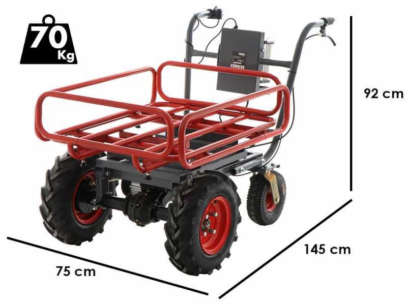 Geotech CAR 300T-T PLUS - Carriola elettrica a batteria 40V 6Ah