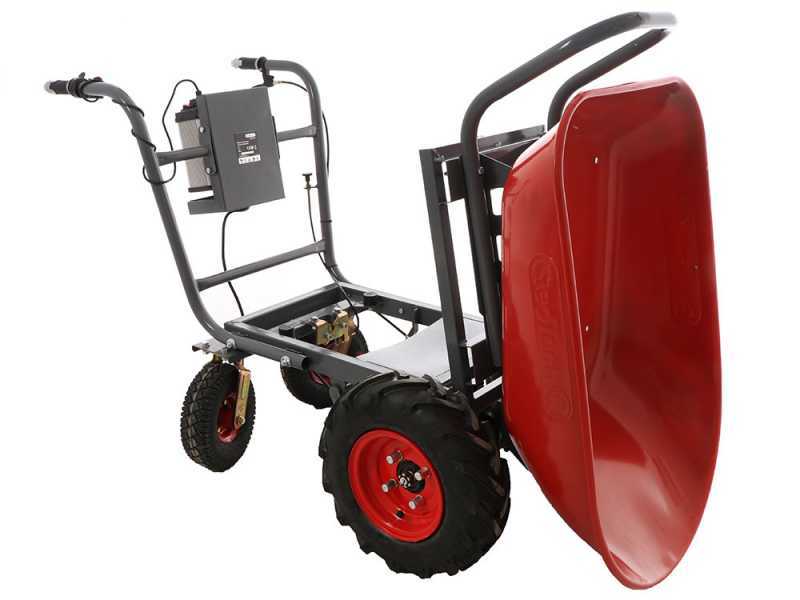 Geotech CAR 300T-100 - Carriola elettrica a batteria 40V 6Ah con cassone ribaltabile