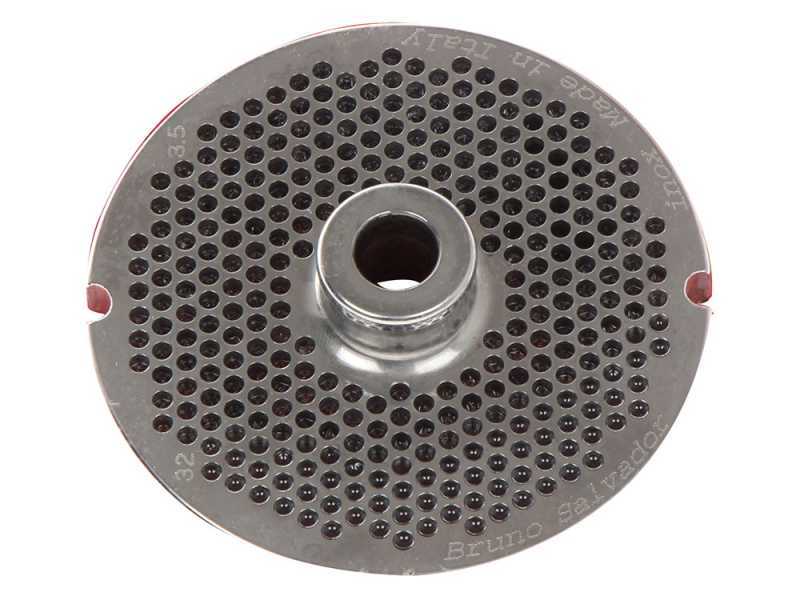 Trafila per tritacarne N.22 - fori da &Oslash; 3.5 mm - diametro trafila 82 mm