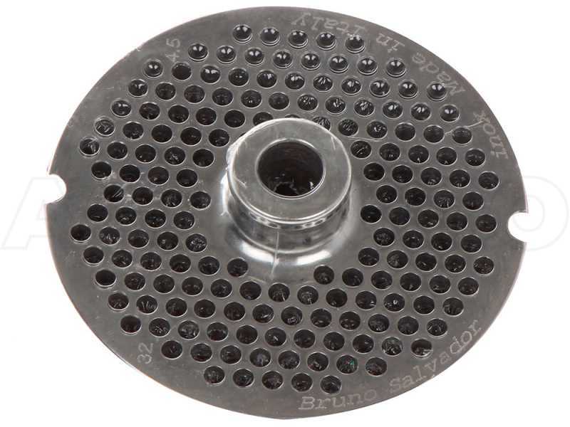 Trafila per tritacarne N.12 - fori da &Oslash; 4.5 mm  - diametro trafila 69 mm