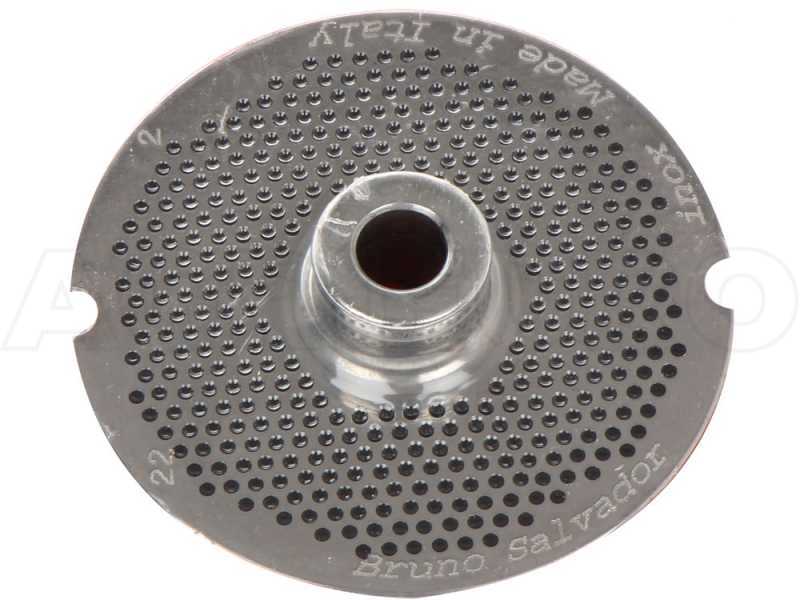 Trafila per tritacarne N.12 - fori da &Oslash; 2 mm  - diametro trafila 69 mm