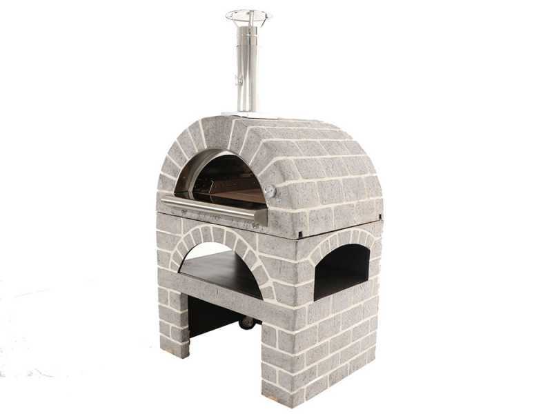Forno a legna per pizza da esterno Pulcinella Stone Grigio - 4 pizze