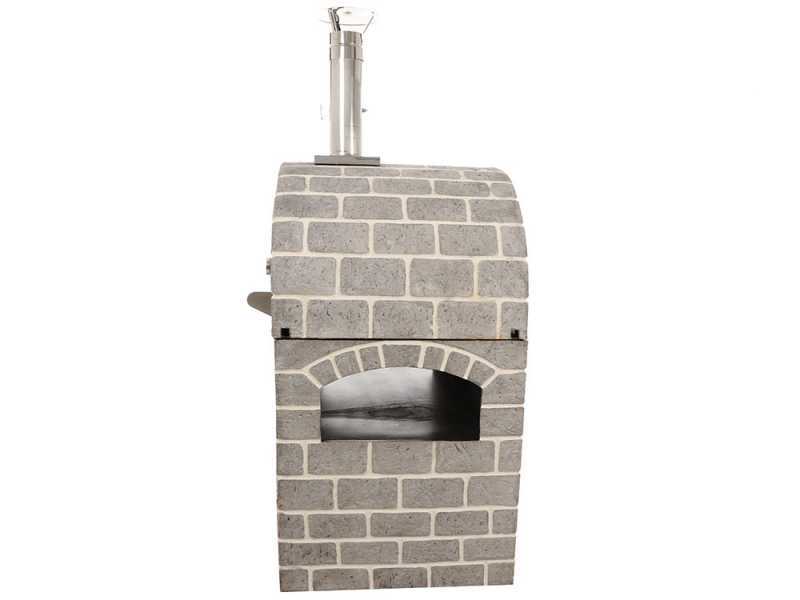 Forno a legna per pizza da esterno Pulcinella Stone Grigio - 4 pizze