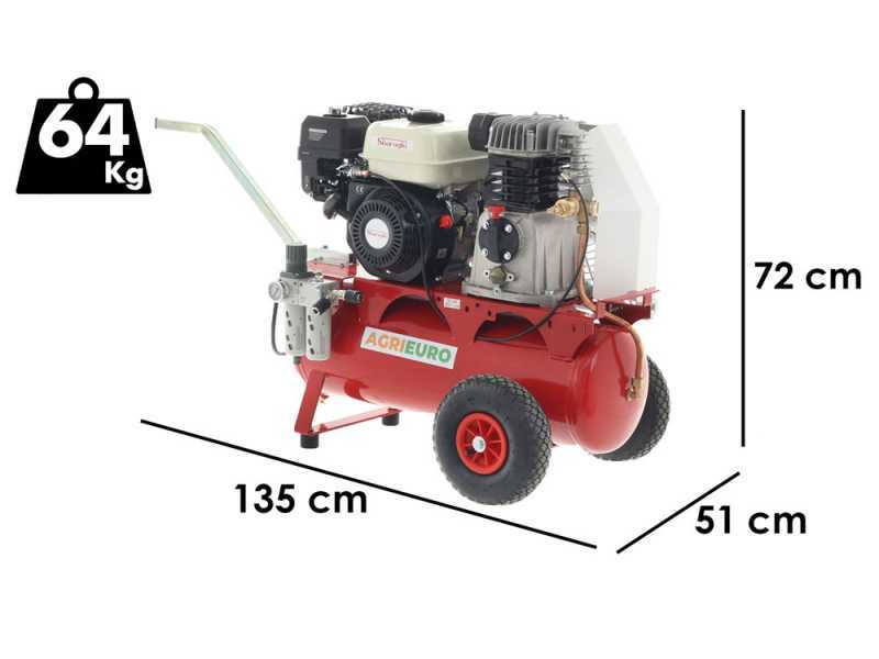 Motocompressore a scoppio Krisone 580 con motore Sbaraglia - 6,5HP