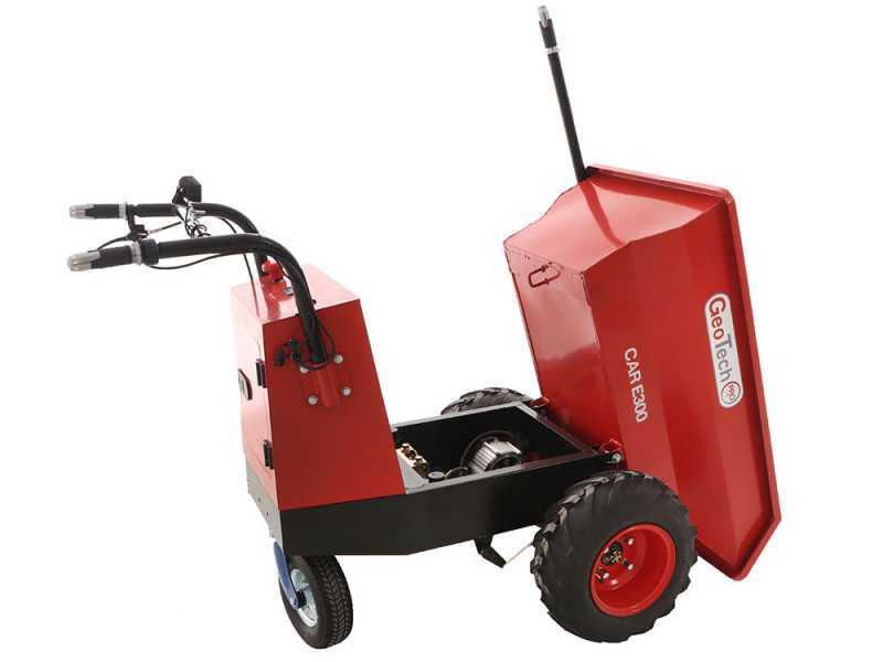 GeoTech-Pro Mini Dumper Car E300 - Motocarriola a batteria 48V 15Ah