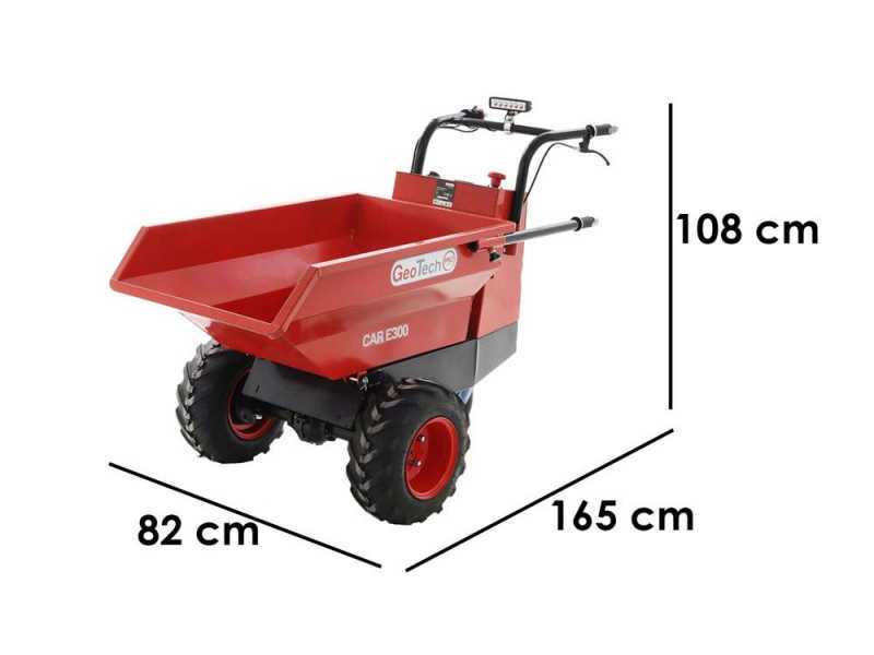 GeoTech-Pro Mini Dumper Car E300 - Motocarriola a batteria 48V 15Ah