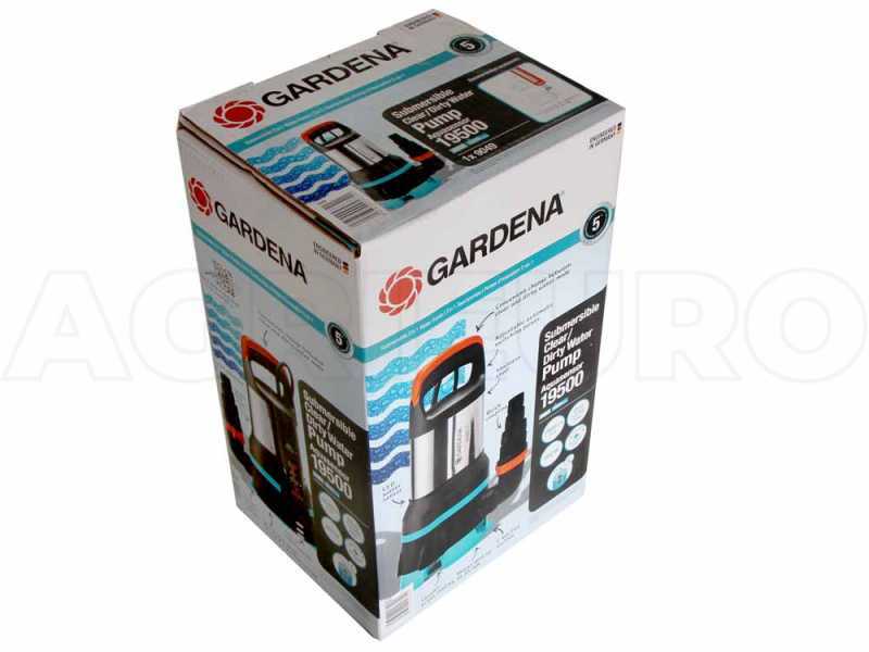 Gardena Acquasensor 19500 - Pompa 2 in 1 per acqua sporca e pulita - in acciaio INOX