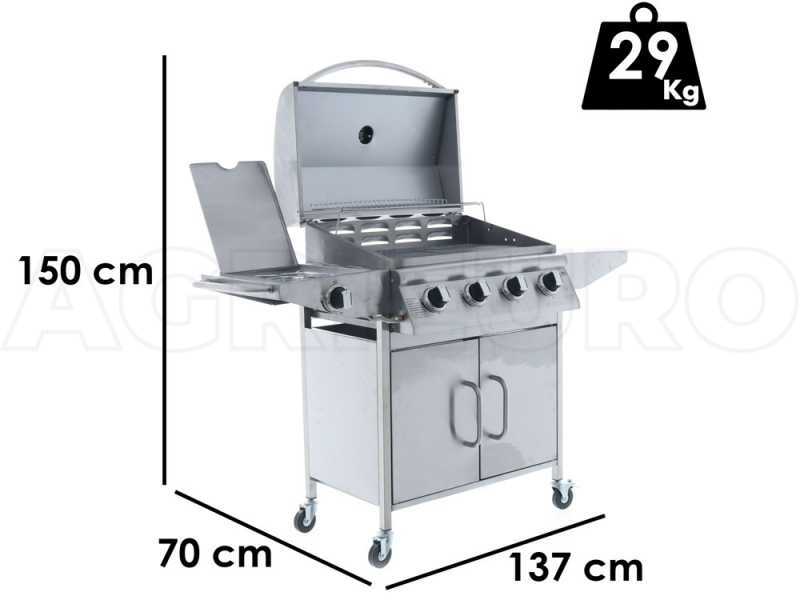 Royal Food RF-GB SS-Plus - Barbecue a gas - 4+1 INOX