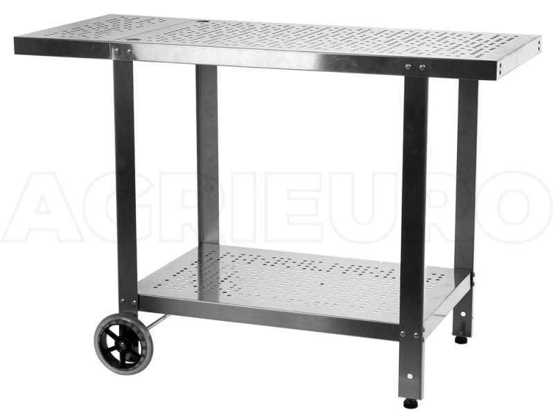 Piano In acciaio INOX con ruote gommate