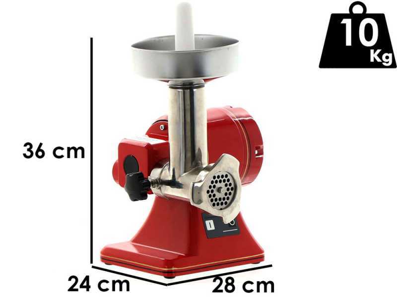 Fama TS8R Retr&ograve; - Tritacarne elettrico - Corpo in alluminio - Gruppo di macinazione in Inox - 230V