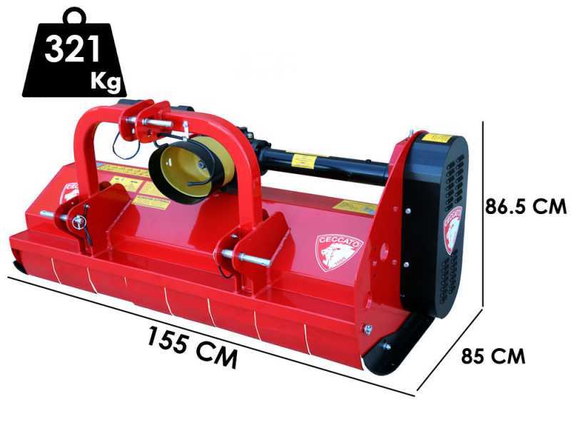 Ceccato Trincione 380 - T1400F - Trinciaerba per trattore - Attacco fisso - Serie medio-pesante