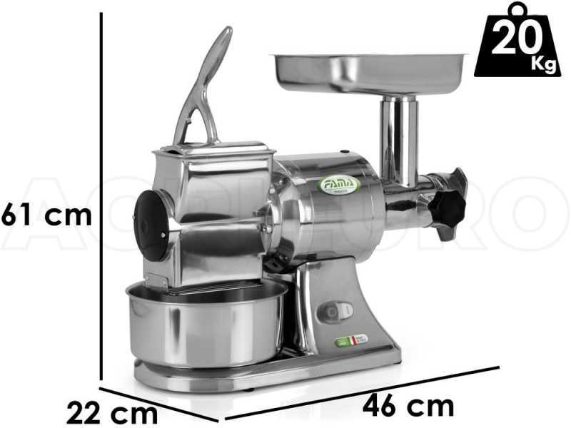 Fama TG12 - Tritacarne elettrico - Con grattugia integrata - Gruppo di macinazione in Ghisa - 400V