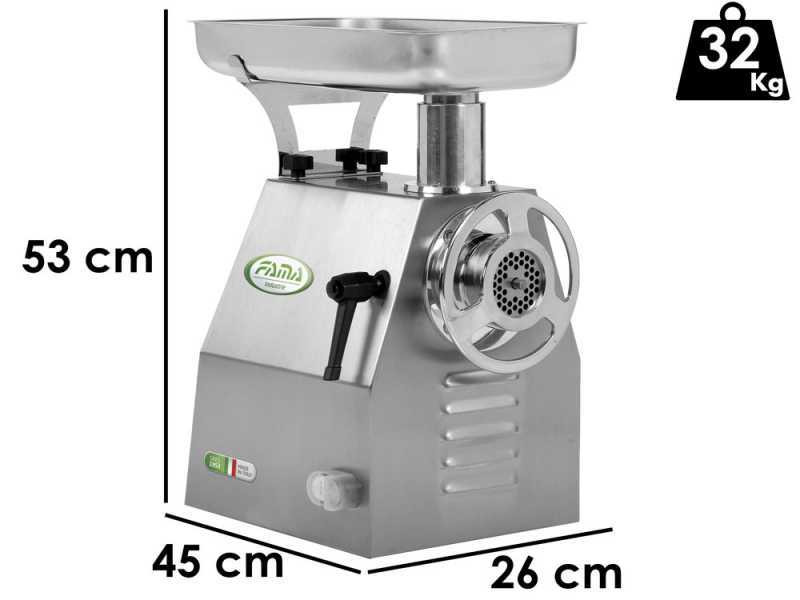 Fama TI22R - Tritacarne elettrico - Corpo in Inox - Gruppo macinazione in Ghisa - 400V