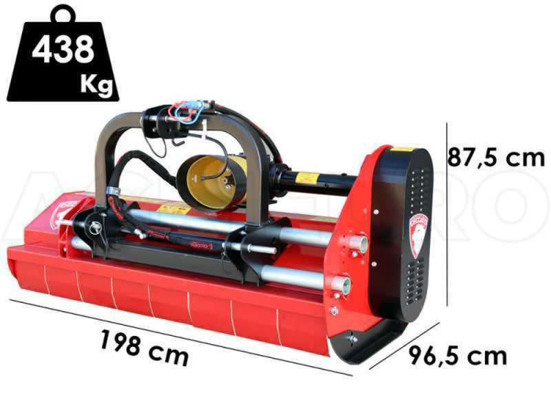 Ceccato Trincione 380 - T1800ID  - Trinciaerba per trattore - Serie medio-pesante - Spostamento idraulico