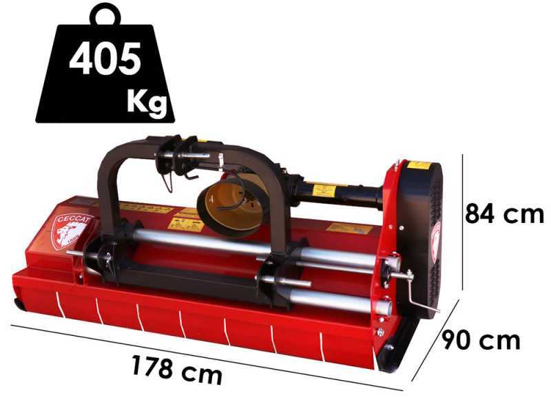 Ceccato Trincione 380 - T1600M - Trinciaerba per trattore - Serie medio-pesante - Spostamento manuale